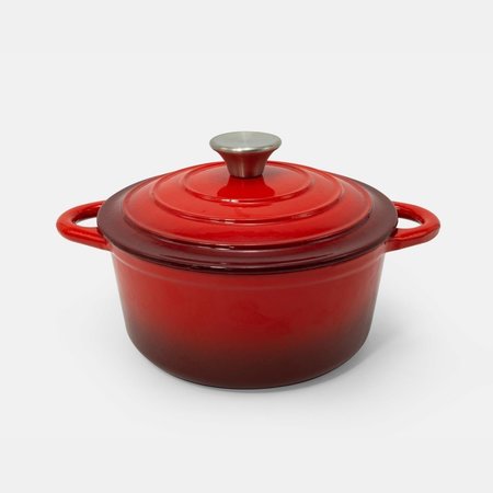 COOK PRO Cookpro ExcelSteel 2.8 qt. Casserole Pan with Enamel Coating, Red 443